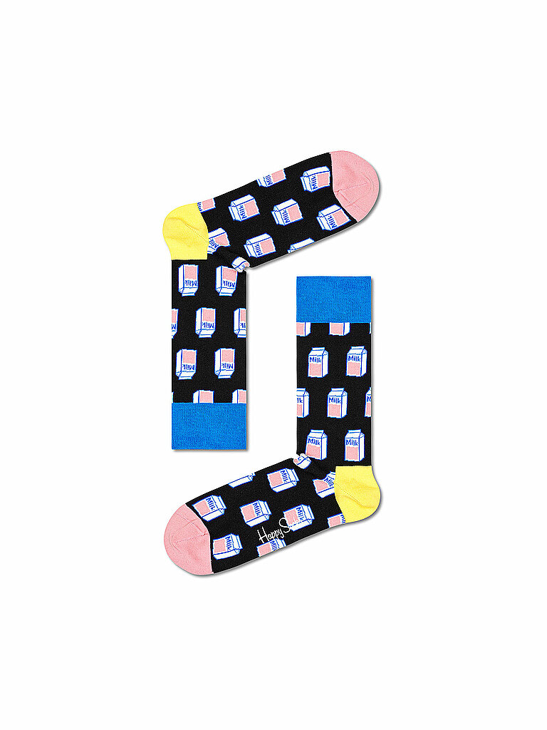 HAPPY SOCKS Herren Socken MILK 41-46 black / multi schwarz